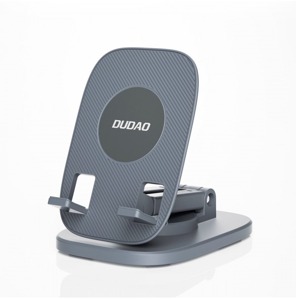 Dudao skrivbord teleskopstativ hopfällbart ställ för telefon surfplatta grå (F5XS)