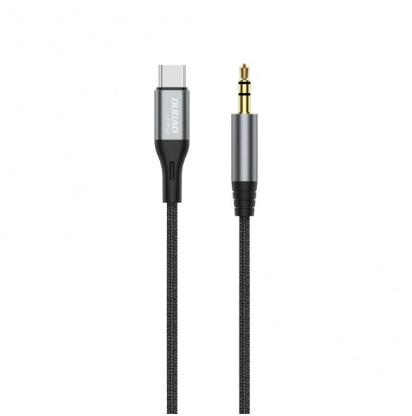 Dudao ljudkabel USB-C - miniuttag 3,5 mm 1m grå (L11PROT)