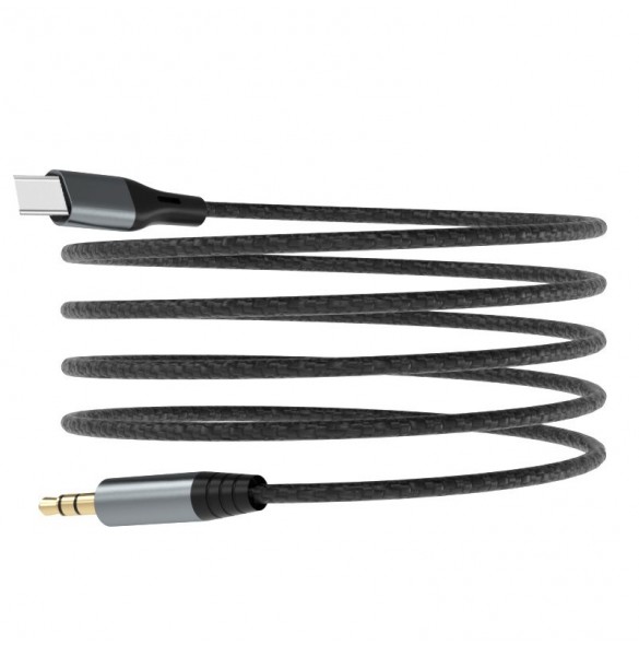 Dudao ljudkabel USB-C - miniuttag 3,5 mm 1m grå (L11PROT)