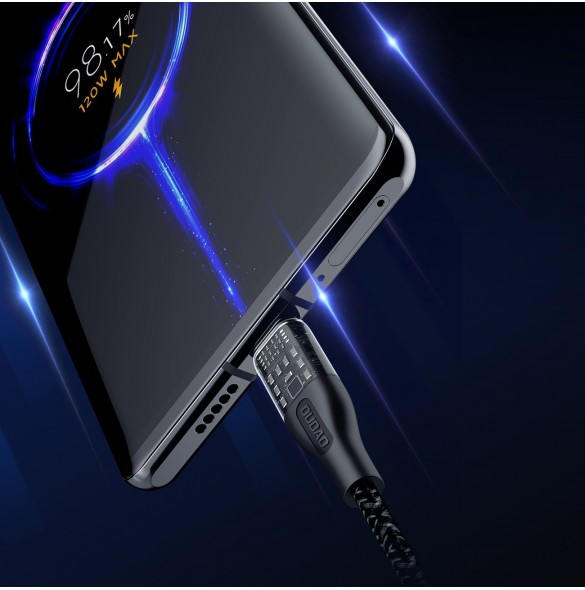 Snabbladdningskabel 120W 1m 3in1 USB - USB-C / microUSB / Lightning Dudao L22X - silver