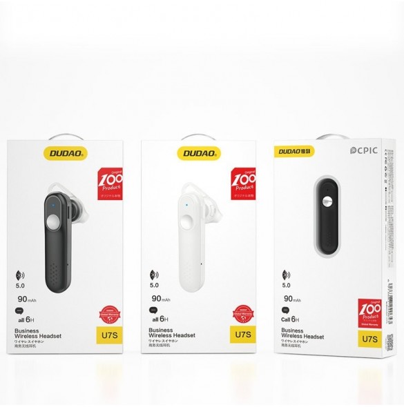Dudao Headset Wireless Bluetooth 5.0 hörlurar för bil svart (U7S svart)