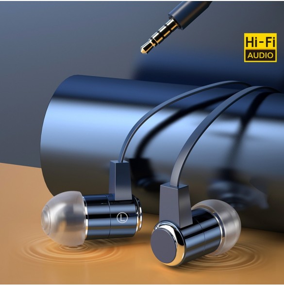 Dudao in-ear hörlurar headset med fjärrkontroll och mikrofon 3,5 mm miniuttag blå (X13S)