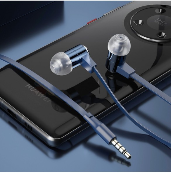 Dudao in-ear hörlurar headset med fjärrkontroll och mikrofon 3,5 mm miniuttag blå (X13S)