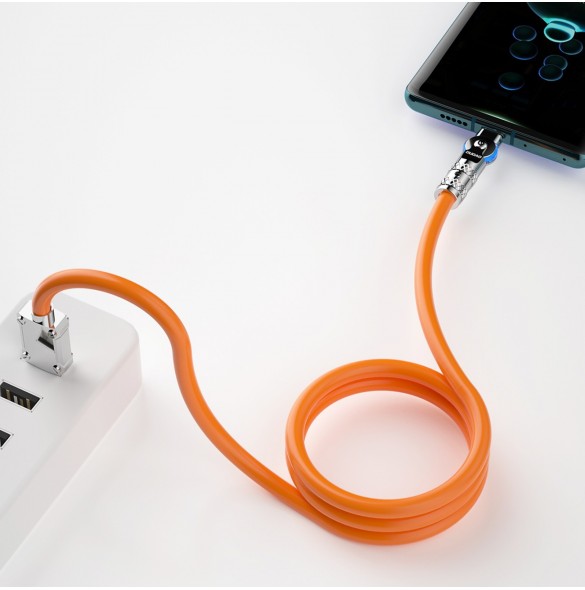 Vinklad kabel USB-A - Lightning 30W 1m rotation 180° Dudao - orange