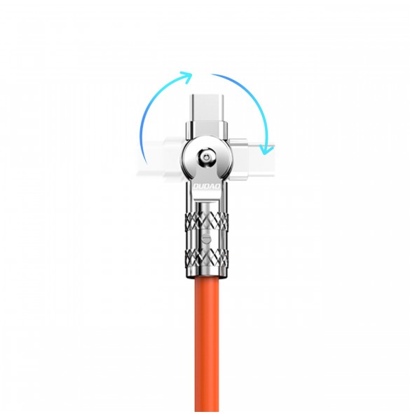 Vinklad kabel USB-A - Lightning 30W 1m rotation 180° Dudao - orange