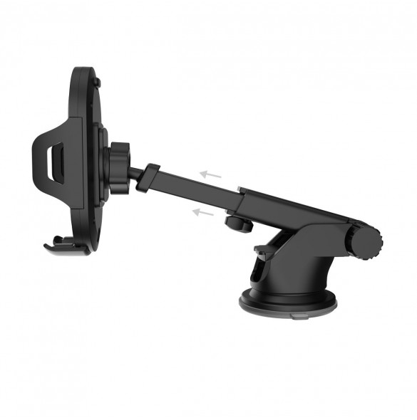 Dudao Telescopic Gravity Car Windshield Mount Holder Black (ny F2S svart)