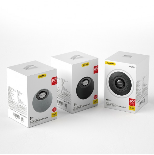 Dudao trådlös Bluetooth 5.0-högtalare 3W 500mAh grå (Y3s-grå)