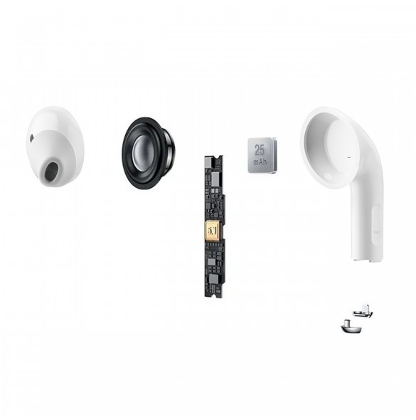 Dudao TWS Bluetooth 5.1 trådlösa hörlurar vita (U15H)