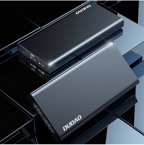 Dudao metall powerbank med LED-indikator 10000mAh silver (K5Pro)