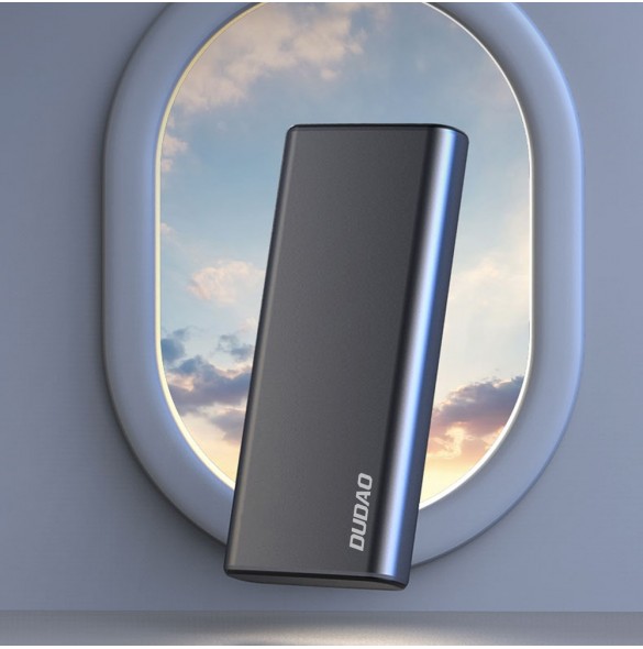 Dudao metall powerbank med LED-indikator 10000mAh silver (K5Pro)