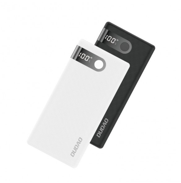 Dudao powerbank 10000 mAh 2x USB / USB Typ C / micro USB 2 A med LED-skärm svart (K9Pro-02)
