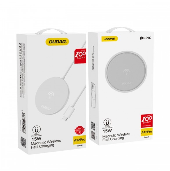 Dudao induktionsladdare Qi 15W vit (A12Pro)