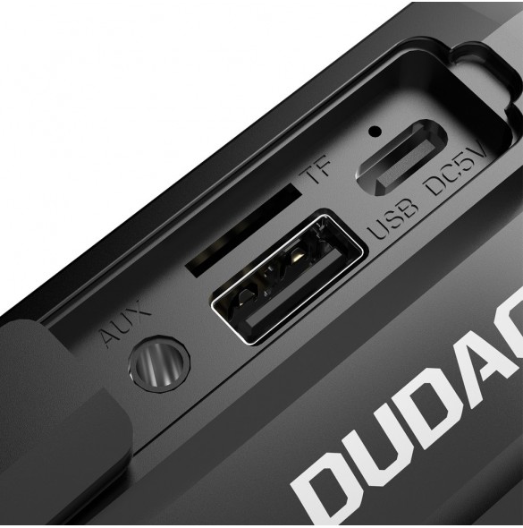 Dudao vattentät IP7 trådlös Bluetooth 5.0 RGB 5W 1200mAh högtalare Svart (Y10XS-svart)