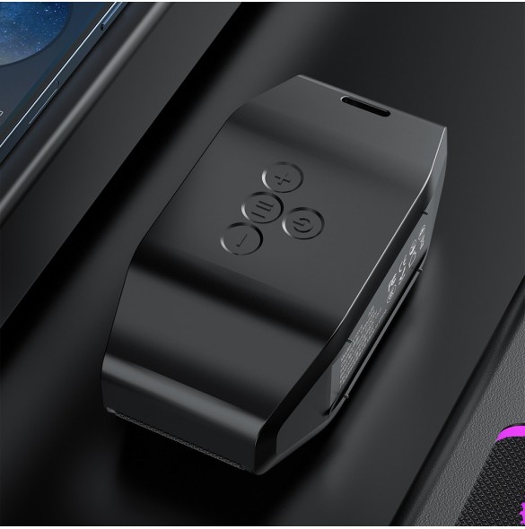 Dudao vattentät IP7 trådlös Bluetooth 5.0 RGB 5W 1200mAh högtalare Svart (Y10XS-svart)