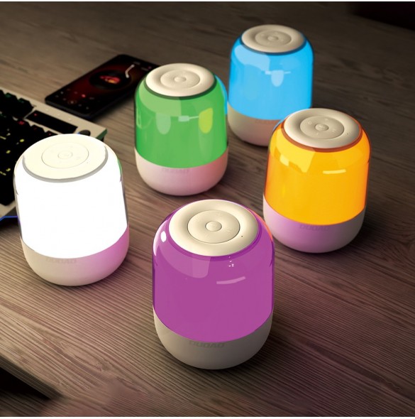 Dudao trådlös Bluetooth 5.0 RGB-högtalare 5W 1200mAh vit (Y11S-vit)