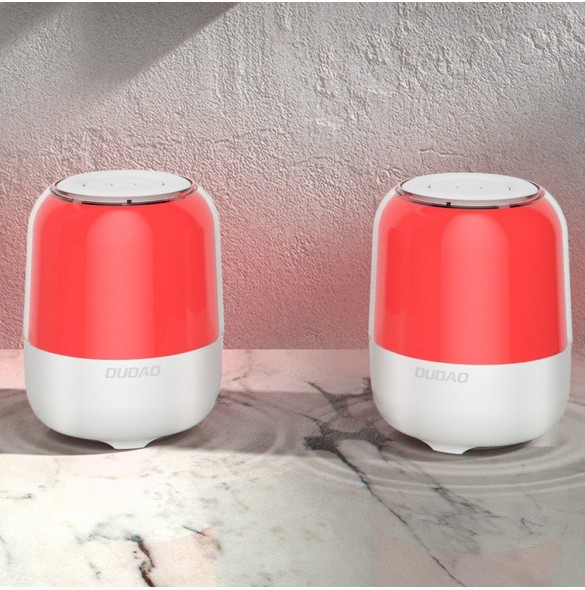 Dudao trådlös Bluetooth 5.0 RGB-högtalare 5W 1200mAh vit (Y11S-vit)