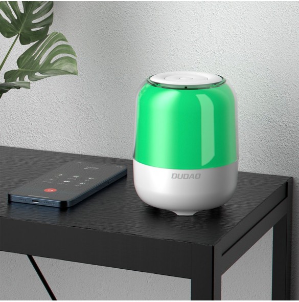 Dudao trådlös Bluetooth 5.0 RGB-högtalare 5W 1200mAh vit (Y11S-vit)