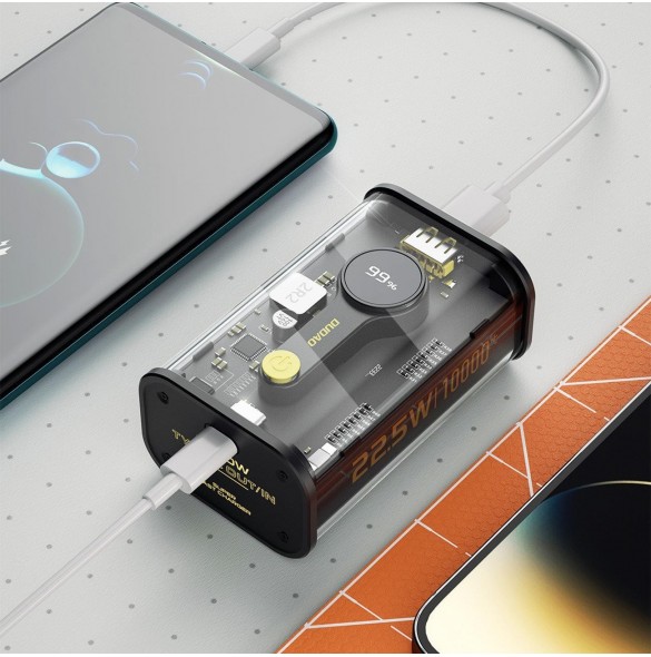 Dudao powerbank 10000mAh 1xUSB-C / 1xUSB-A 22,5W PD svart (K16)