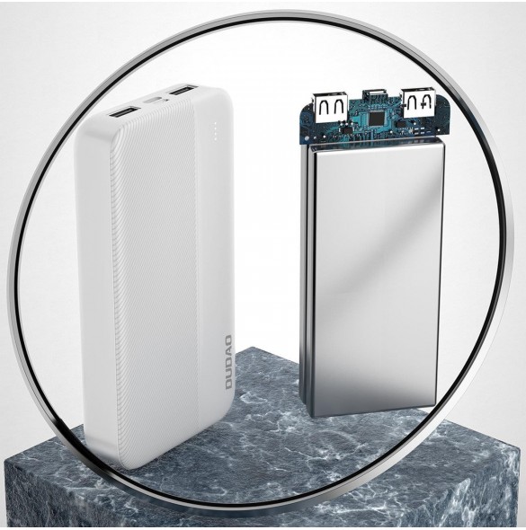 Dudao powerbank 20000mAh 2xUSB-A 10W vit (K4S+)