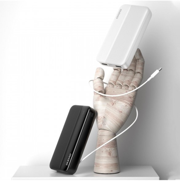 Dudao powerbank 20000mAh 2xUSB-A 10W vit (K4S+)