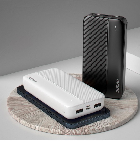 Dudao powerbank 20000mAh 2xUSB-A 10W svart (K4S+)