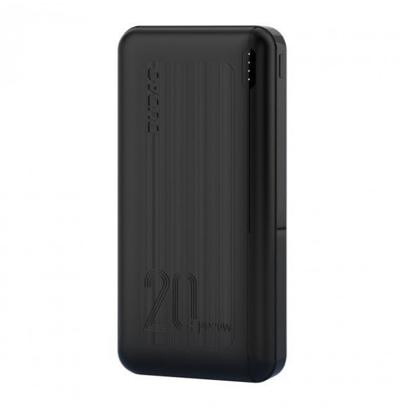 Dudao powerbank 20000 mAh Strömförsörjning 20 W Snabbladdning 3.0 2x USB / USB Typ C svart (K12PQ + svart)
