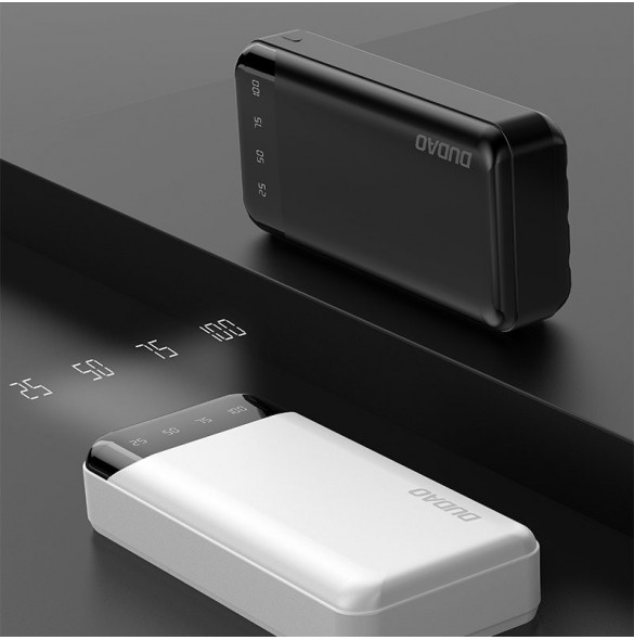 Dudao rymlig powerbank med 3 inbyggda kablar 20000mAh USB Typ C + micro USB + Blixtvit (Dudao K6Pro +)