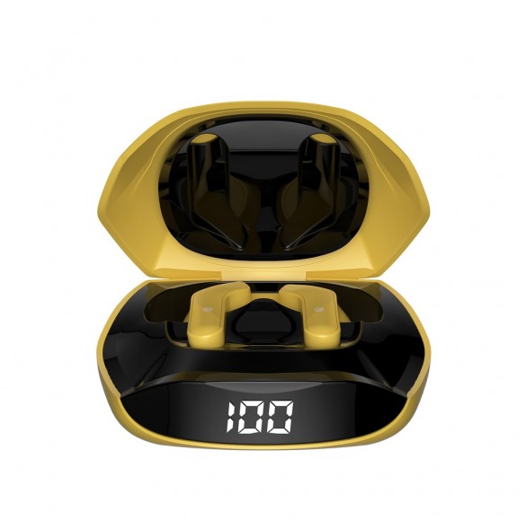 Dudao in-ear trådlösa hörlurar TWS Bluetooth 5.2 gul (U16H-gul)