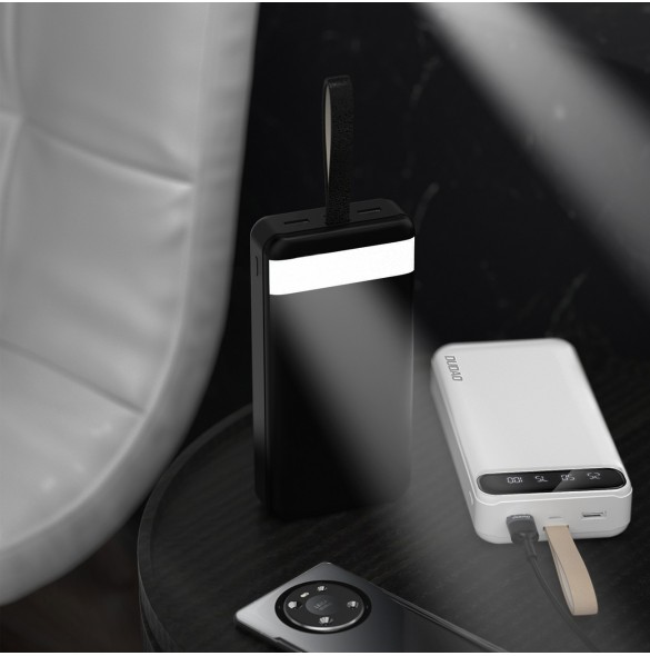 Dudao powerbank 30000 mAh 2x USB / USB-C med LED-lampa 10W svart (K8s+ svart)