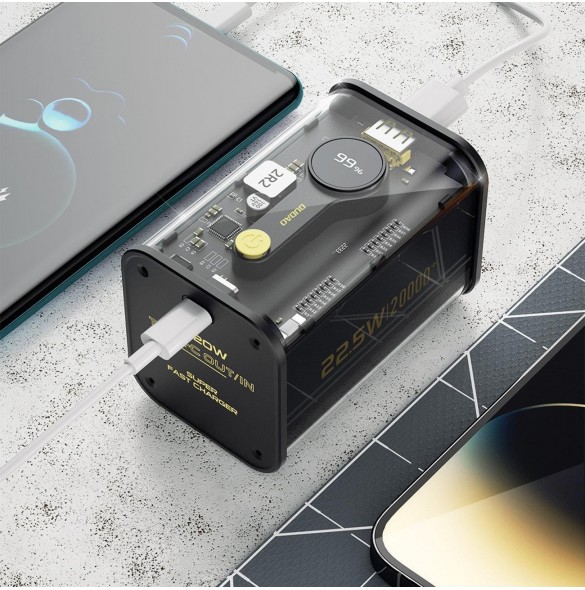 Dudao powerbank 20000mAh 1xUSB-A / 1xUSB-C 22,5W PD svart (K16Pro)