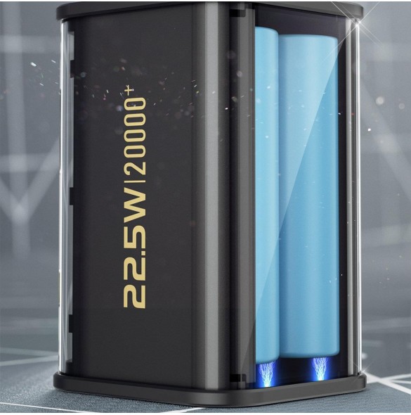 Dudao powerbank 20000mAh 1xUSB-A / 1xUSB-C 22,5W PD svart (K16Pro)