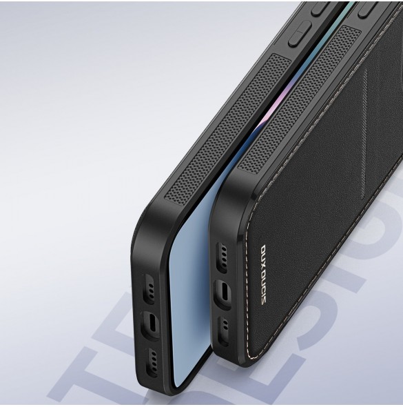 3-i-1 plånboksfodral med stativ för iPhone 15 MagSafe RFID Blocking Dux Ducis Rafi Mag - Svart