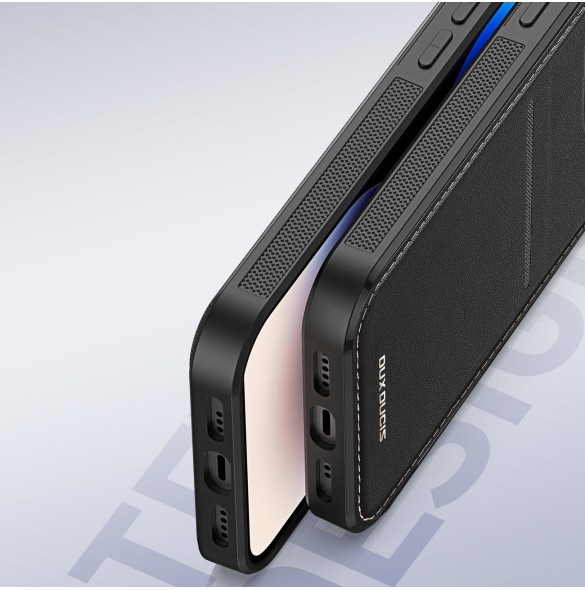 3-i-1 plånboksfodral med ställ för iPhone 15 Pro MagSafe RFID Blocker Dux Ducis Rafi Mag - Svart