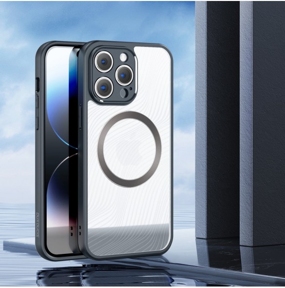 Pansarfodral för iPhone 14 Pro kompatibel med MagSafe Dux Ducis Aimo Mag - svart