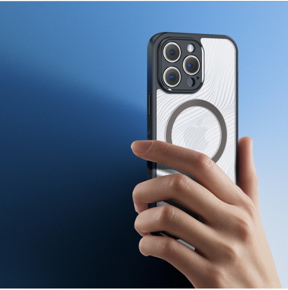 Pansarfodral för iPhone 14 Pro Max kompatibelt med MagSafe Dux Ducis Aimo Mag - svart