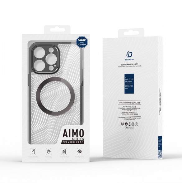 Pansarfodral för iPhone 14 Pro Max kompatibelt med MagSafe Dux Ducis Aimo Mag - svart
