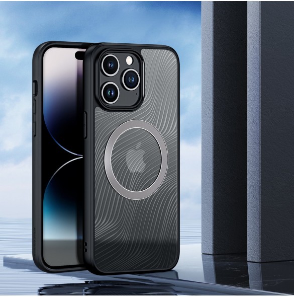Pansarfodral till iPhone 15 Pro Max med MagSafe Dux Ducis Aimo Mag - svart