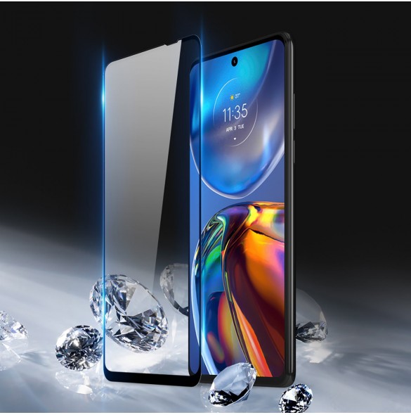 Dux Ducis 10D härdat glas 9H helskärmshärdat glas med ram Motorola Moto E32 svart (väskvänlig)