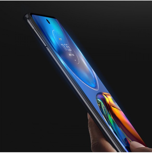 Dux Ducis 10D härdat glas 9H helskärmshärdat glas med ram Motorola Moto E32 svart (väskvänlig)