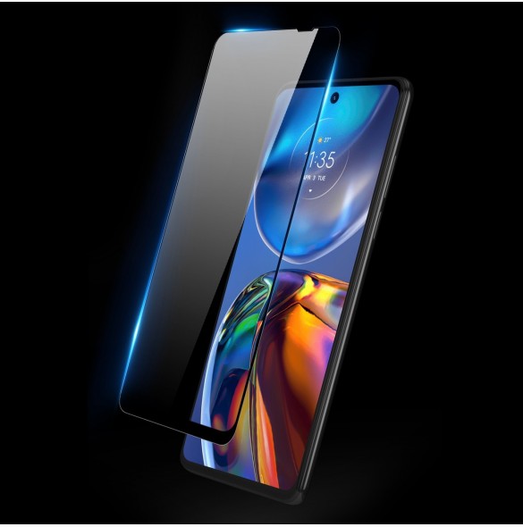 Dux Ducis 10D härdat glas 9H helskärmshärdat glas med ram Motorola Moto E32 svart (väskvänlig)
