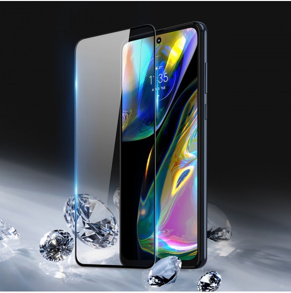 Dux Ducis 10D härdat glas 9H helskärmshärdat glas med ram Motorola Moto G52 svart (väskvänlig)