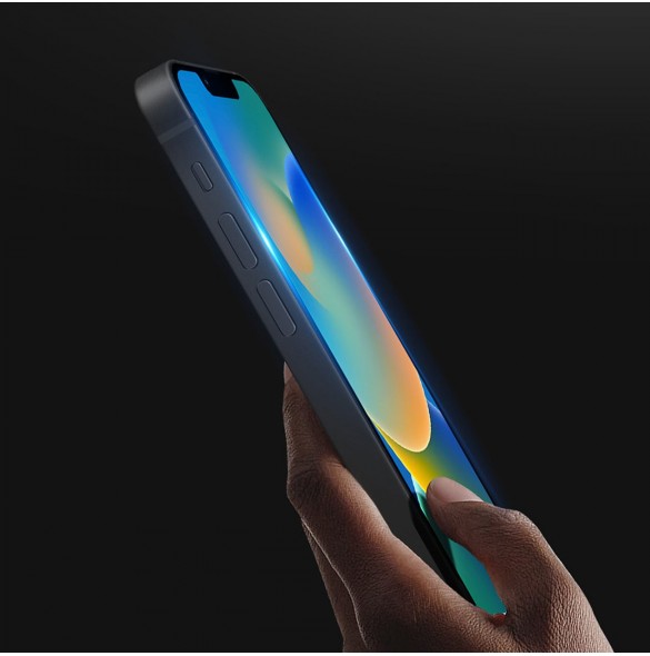 Dux Ducis 10D härdat glas helskärm 9H härdat glas med ram för iPhone 14 Plus svart (fodralvänlig)
