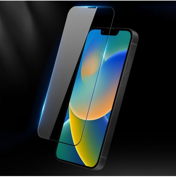 Dux Ducis 10D härdat glas helskärm 9H härdat glas med ram för iPhone 14 Plus svart (fodralvänlig)