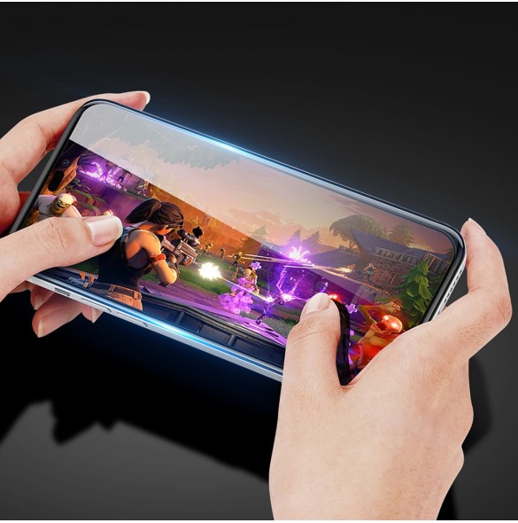 Dux Ducis 10D Tough Screen Protector i härdat glas täckt med ram för iPhone 14 Pro Max svart (väskvänlig)