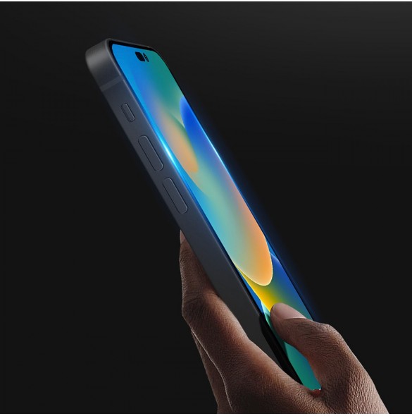 Dux Ducis 10D Tough Screen Protector i härdat glas täckt med ram för iPhone 14 Pro Max svart (väskvänlig)