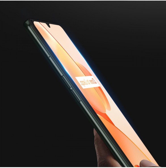 Dux Ducis 9D härdat glas 9H slitstarkt helskärmshärdat glas med Realme C31 ram svart (väskvänlig)