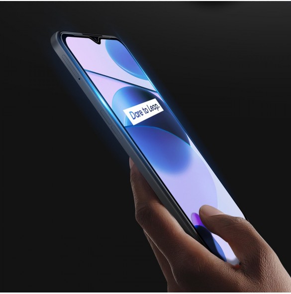 Dux Ducis 9D härdat glas helskärm 9H härdat glas med ram Realme C35 svart (väskvänlig)