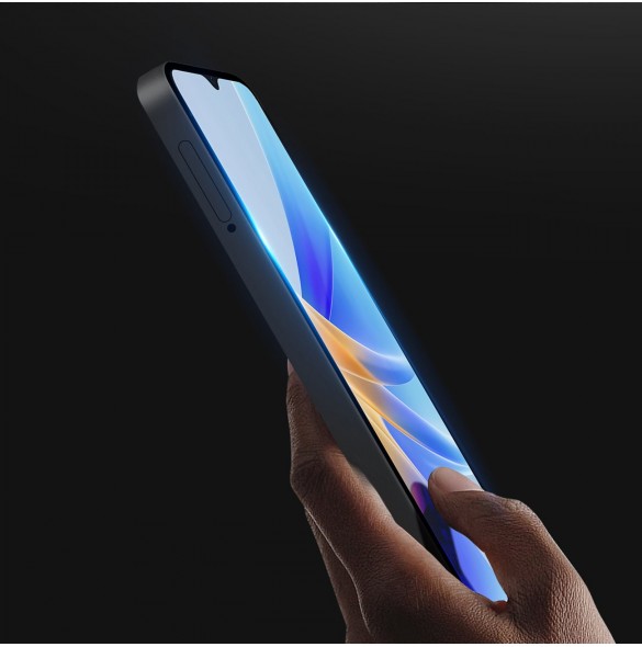 Dux Ducis 9D härdat glas Oppo A17 9H härdat glas med svart ram