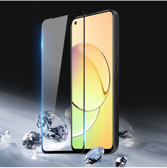 Dux Ducis 9D härdat glas Realme 10 9H härdat glas med svart ram
