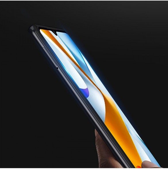 Dux Ducis 9D skärmskydd i härdat glas för Xiaomi Poco C40 9H med svart ram